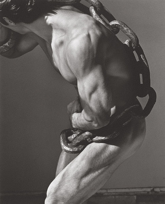 Man with chain by Herb Ritts